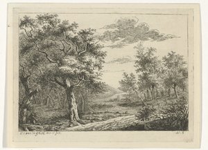 Paisagem com figuras e gado Paisagens com gado (título da série) de Cornelis Ouboter van der Griendt