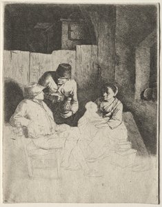 A mãe sentada em uma pousada de Cornelis Pietersz Bega