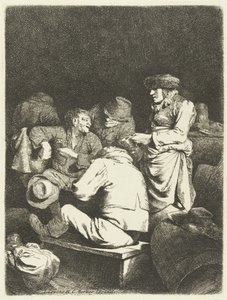 Hospedeira e companhia na pousada de Cornelis Pietersz. Bega