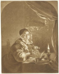 Senhora à luz de velas de Cornelis Ploos van Amstel (signed by artist)