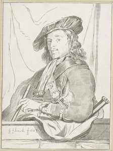 Homem no parapeito de Cornelis Ploos van Amstel (signed by artist)