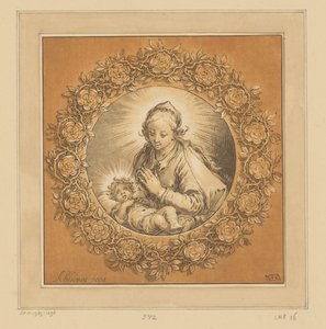 Maria com criança de Cristo de Cornelis Ploos van Amstel (signed by artist)