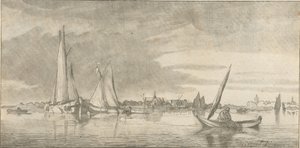 Vista do rio de Cornelis Ploos van Amstel (signed by artist)