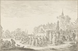 Mercado do peixe de Cornelis Ploos van Amstel (signed by artist)