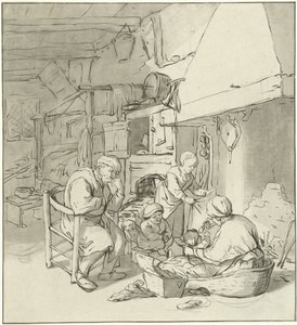 Família de agricultor na chaminé de Cornelis Ploos van Amstel