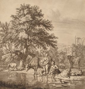Pastor e pastora com seu rebanho, 1763, publicado em 1765.