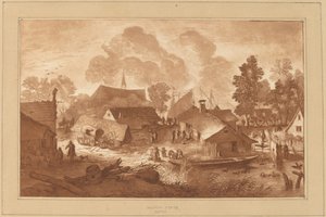 Aldeia com Lagoa de Cornelis Ploos van Amstel