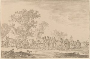 Mercado de gado de Cornelis Ploos van Amstel after Jan