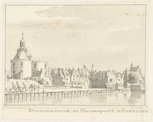 O Drommedaris e Blauwepoort em Enkhuizen