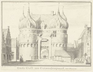 O antigo Oosterpoort ou Gevangenpoort em Hoorn de Cornelis Pronk