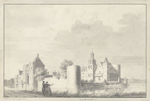 Castelo de Liesveld perto de Groot-Ammers em Alblasserwaard