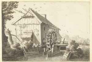 moinho de água de Cornelis Saftleven (attributed to)