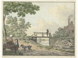 cachorro deitado de Cornelis Saftleven