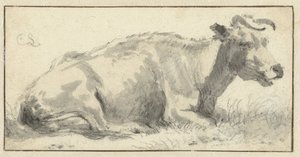 Vaca reclinada, à direita de Cornelis Saftleven