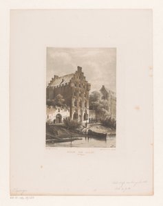 Casas ao longo da água Casas dos Nobres (Século XIII) (título no objeto) de Cornelis Springer