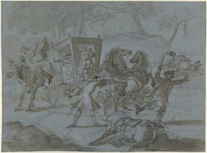 Roubo em uma carruagem de Cornelis Troost