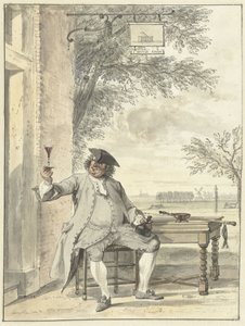 Descanso do caminhante em frente à estalagem The Mosse Knip de Cornelis Troost