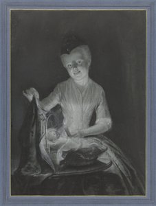 Sara Comfort com a sua boneca de Cornelis Troost