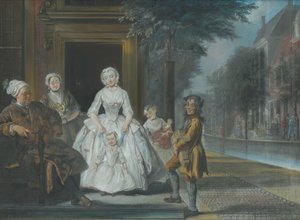 O moedor de órgãos, 1743 de Cornelis Troost
