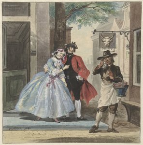 Cena de palco de Pefroen com a cabeça de ovelha de Cornelis Troost