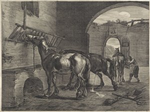 Estábulo para cavalos de Cornelis Visscher (II)