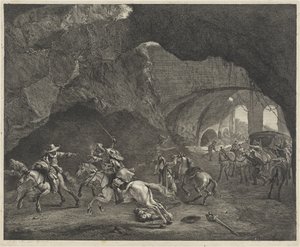 Tiro durante assalto de Cornelis Visscher (II)