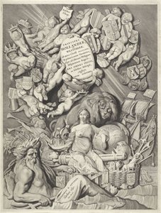 Impressão de título para uma série de condes e condes da Holanda, Zeeland e West Friesland
PRINCÍPIOS / HOLLANDIÆ, / ZELANDIÆ ET FRISIÆ, / (...) / PETRI SCRIVERII (título sobre o objecto)
Contagens e condados da Holanda, Zeeland e Friesland Ocidental (tí de Cornelis Visscher (II)