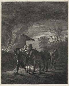 Uma cena de luar de Cornelis Visscher