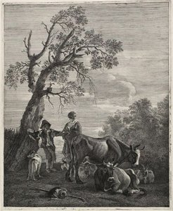 Um rebanho de descanso de Cornelis Visscher