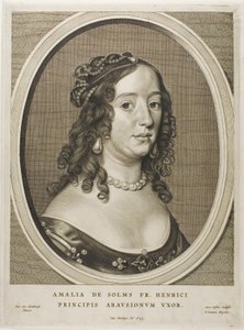 Amália van Solms, mulher de Frederico Henrique, de Nove Retratos de Cornelis Visscher