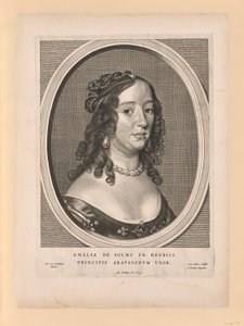 Amália van Solms, mulher de Frederico Henrique, de Nove Retratos de Cornelis Visscher