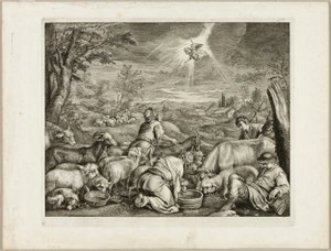 Anjo Acelerando Abraão de Cornelis Visscher