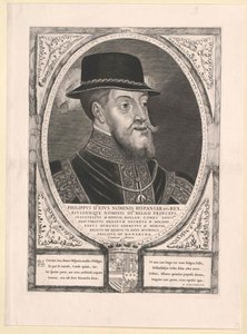 Rei de Espanha Filipe II (impressão) de Cornelis Visscher