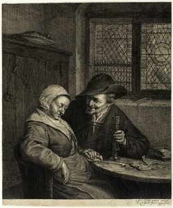 Velho e mulher de Cornelis Visscher