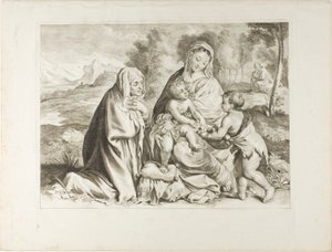 A Sagrada Família com São João Batista e Santa Isabel, do Cabinet Reynst de Cornelis Visscher