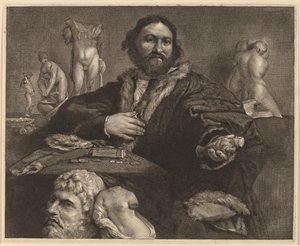 Andrea Odoni de Cornelis Visscher after Lorenzo Lotto