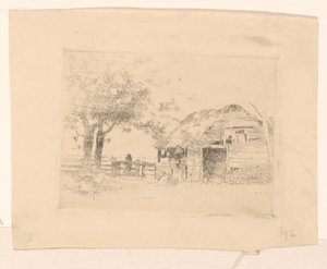 Antigo celeiro com telhado de colmo de Cornelis Vreedenburgh
