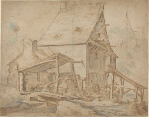 Um velho moinho de água de Cornelis Willaerts