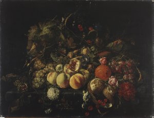 Natureza Morta com Flores e Frutos de Cornelis de Heem
