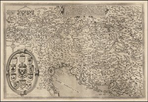 Mapa do Danúbio de 1593 por Cornelis de Jode