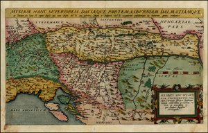 Mapa de 1593 do Norte dos Balcãs, de Cornelis de Jode