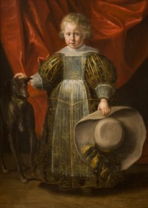 Retrato de um rapaz com um cão, c.1620 (óleo sobre tela) de Cornelis de Vos