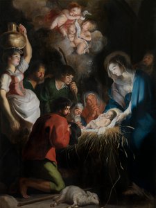 O Nascimento de Cristo (óleo sobre painel)