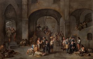 Visitando os Prisioneiros (De um Ciclo das Sete Obras de Misericórdia). Por volta de 1640