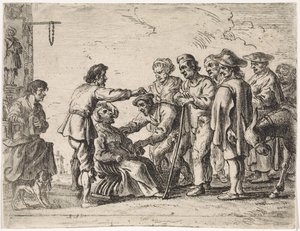 o charlatão Cenas de gênero (título da série) de Cornelis de Wael
