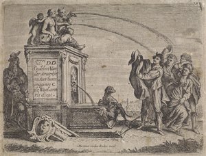 Grupo de pessoas na fonte
Cenas do género (título da série)