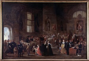 Obras de misericórdia: visitar os enfermos de Cornelis de Wael