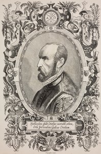 Retrato de Abraham Ortelius (1528-1598), gravura de Cornelius Galle, o Velho (1576-1650) de L