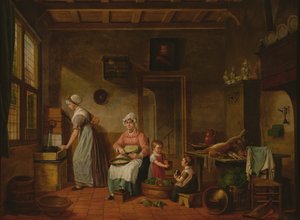 Interior da cozinha, 1820