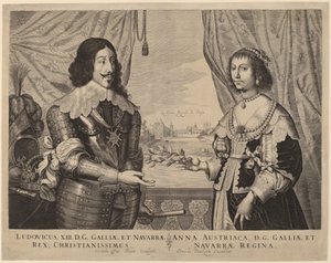 Rei Luís XIII da França e Ana da Áustria de Cornelis van Dalen I